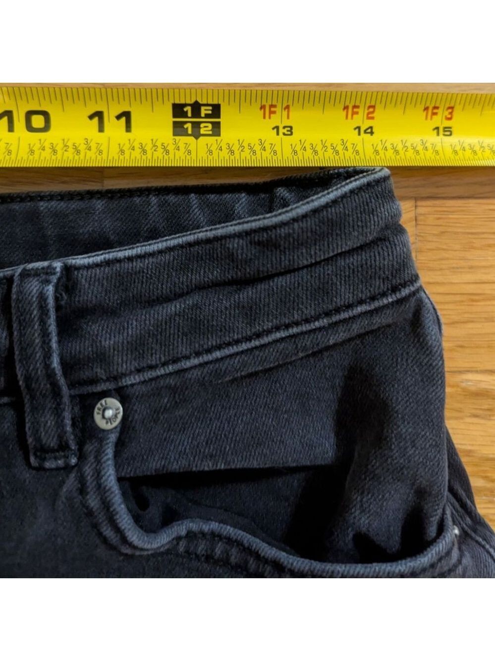 Free People Black Distressed Denim Ankle Jeans Size 28 - Picture 8 of 11